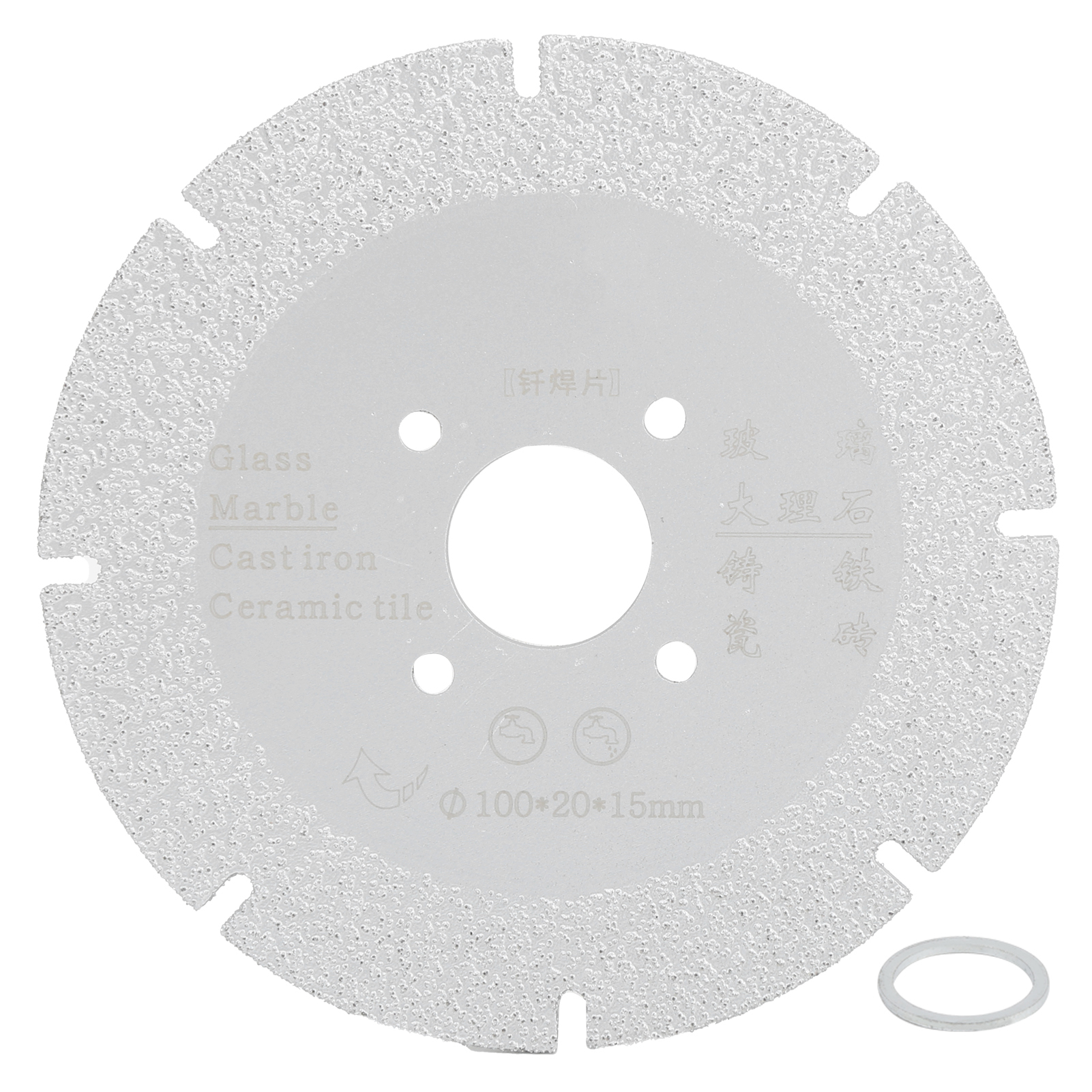 Gelötete Diamanttrennscheibe Für Marmor, Polier- Und Schleifscheibe, Werkzeuge, Silberfarben, 100 X 20 X 15 Mm