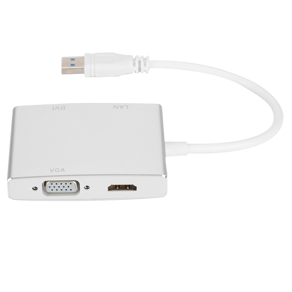4-in-1 Usb 3.0 Auf Vga, Dvi, Hdmi, Lan Und Rj45 Full Hd 1080p Adapter Für Projektoren Und Hd-fernseher Unter Windows