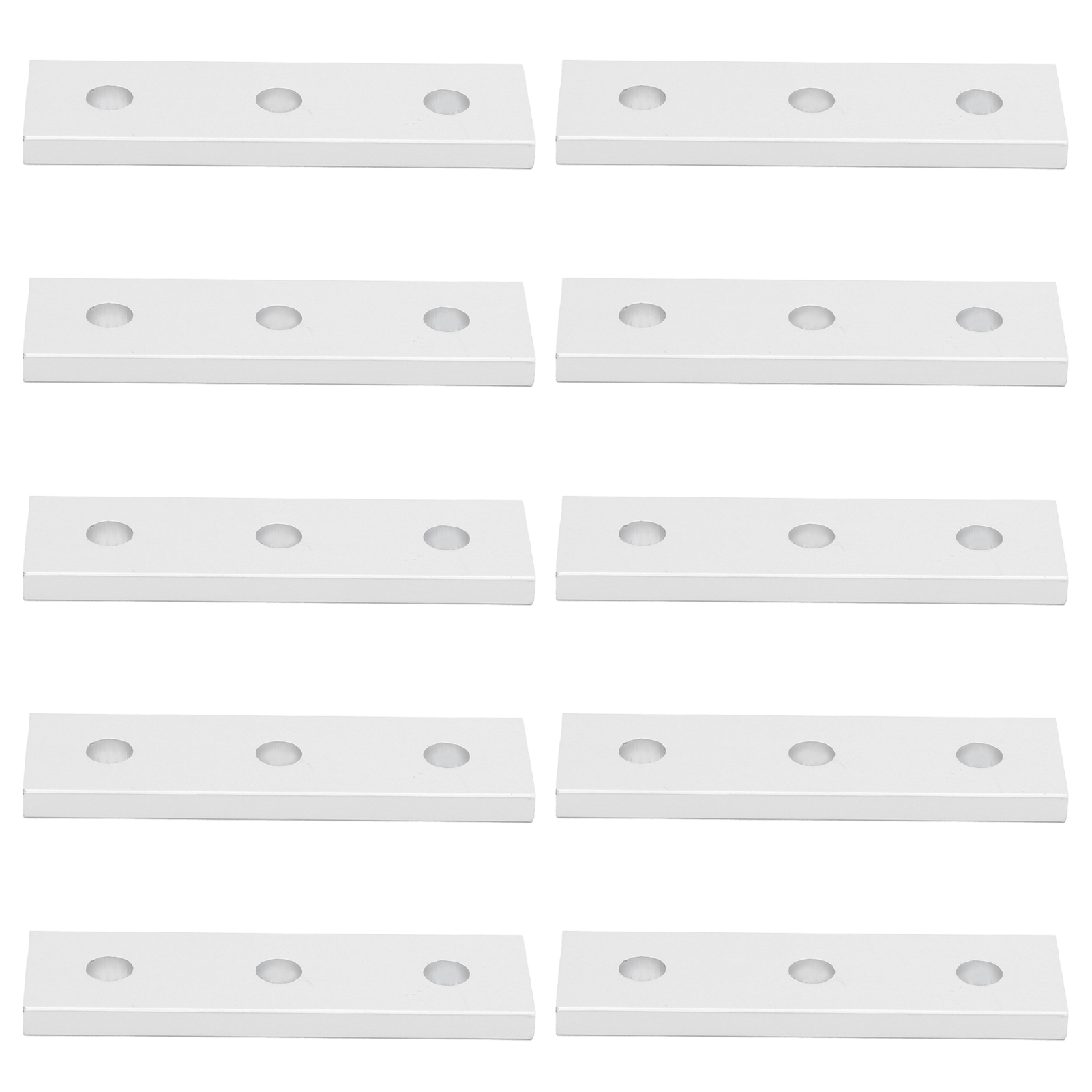 Packung Mit 10 Flachen Aluminium-anschlussplatten, Gerade Und Mit 3 Löchern (2020)