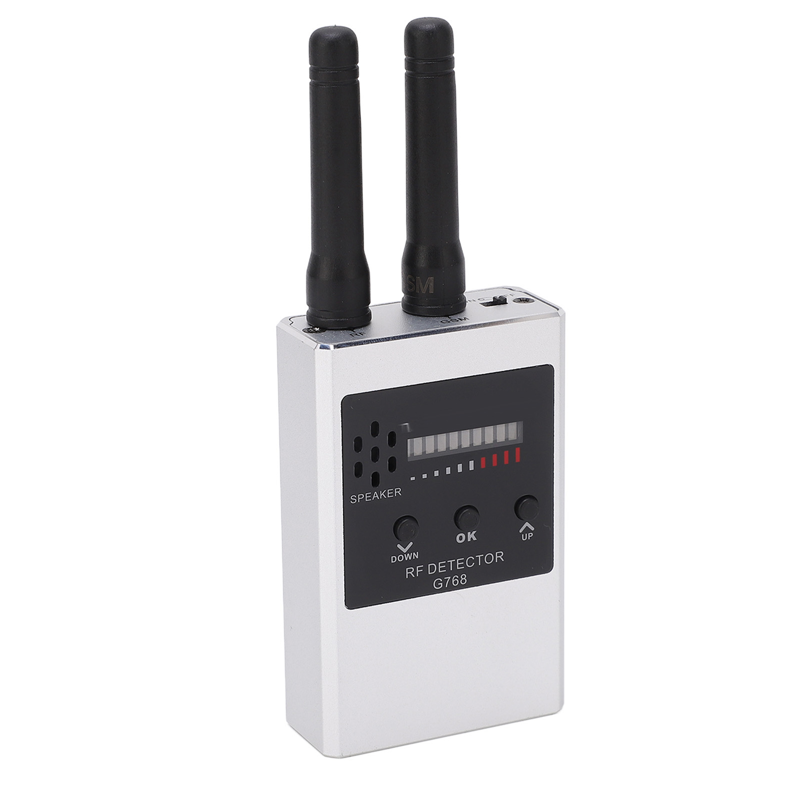 Drahtloser Hf-signaldetektor, Hochempfindliche Kamera, Gps-ortungsgerät, 10 Led-stufen, 300–2700 Mhz, Silber