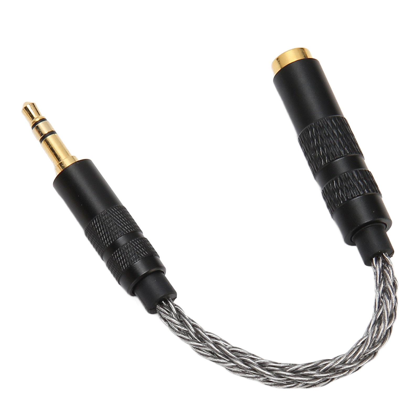 Symmetrisches Stereo-adapterkabel (4,4-mm-klinkenbuchse Auf 3,5-mm-klinkenstecker), Vergoldete Anschlüsse, Für Tragbare Kopfhörer, Kühlgrau