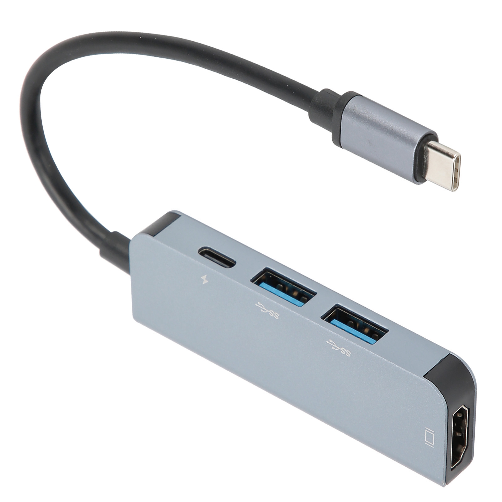 Tc17 4-in-1 Usb-c Multifunktionsadapter Für Hdtvs – Effiziente Wärmeableitung – Silber
