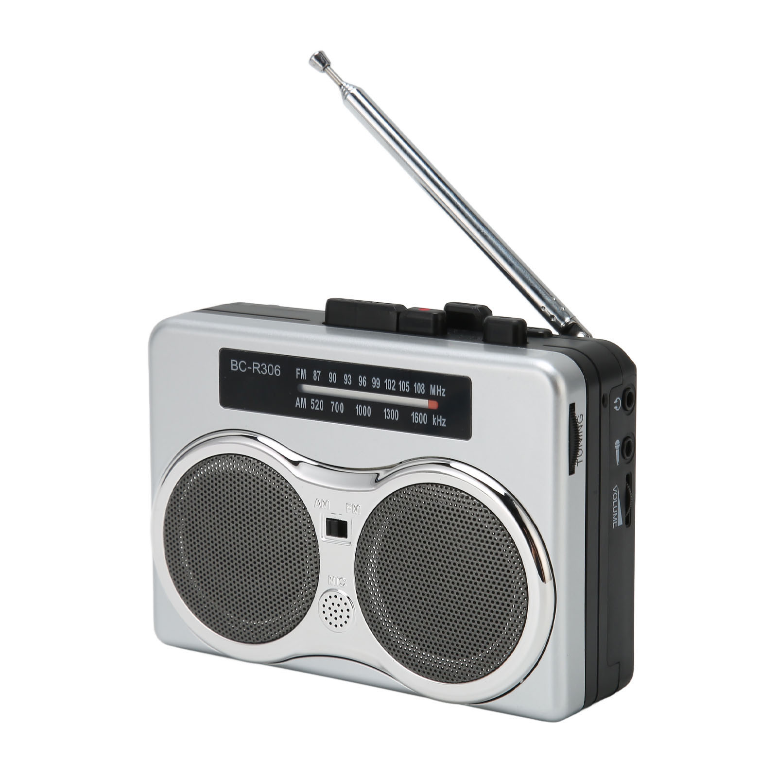 Tragbarer Am/fm-kassettenspieler/recorder Mit Radio Und Kopfhörern Für Die Dusche Oder Den Außenbereich