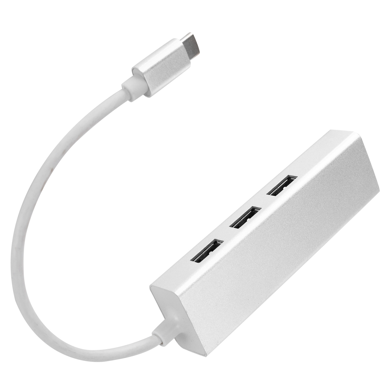 Usb-c-auf-gigabit-rj45-laptop-adapter, 3-port-usb-hub, Kompatibel Mit Windows Xp/7/8, Silber