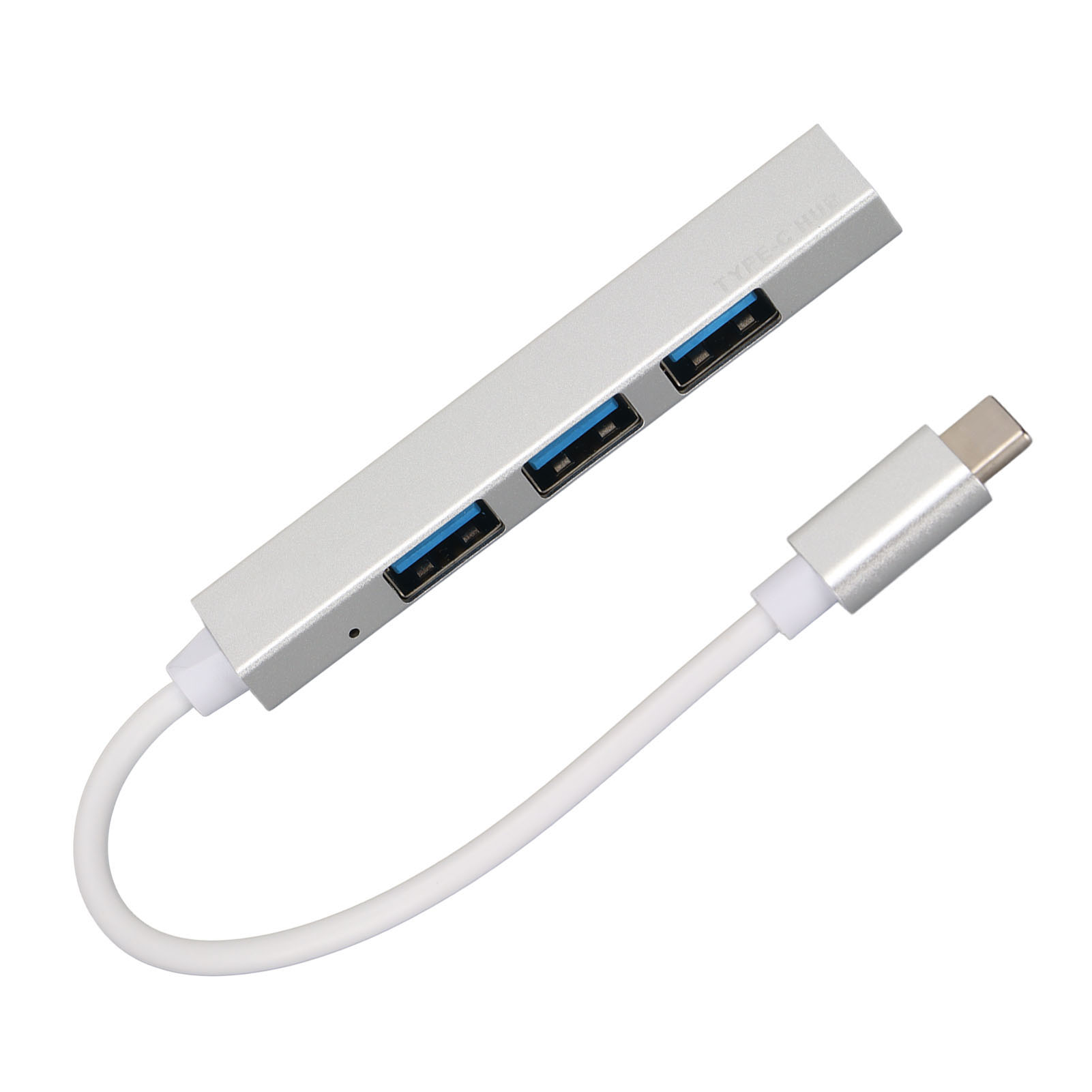 4-in-1 Usb-c Typ-c Auf Usb 2.0/usb 3.0 Hub, Silberne Mini-dockingstation Für Desktop- Und Laptop-computer.