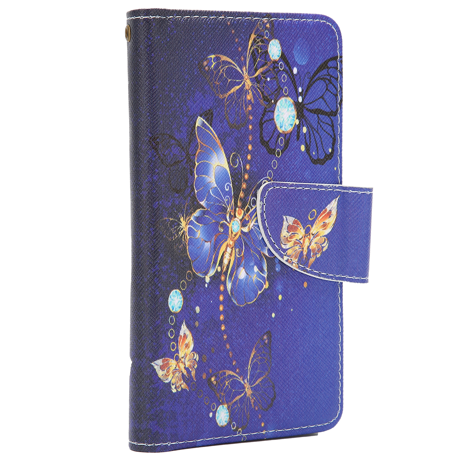 Schutzhülle Für Mobiltelefone, Lackierte Reißverschlusstasche Mit Handschlaufe Für Iphone 12, Clean Purple Butterfly
