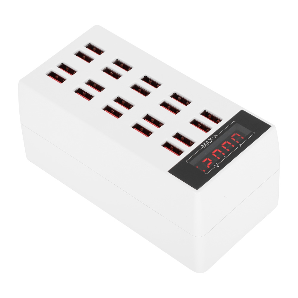 20-port-usb-ladestation Mit 100-w-smart-verteilung Für Tablets/mobiltelefone (ac100-240v) (weiß [eu])