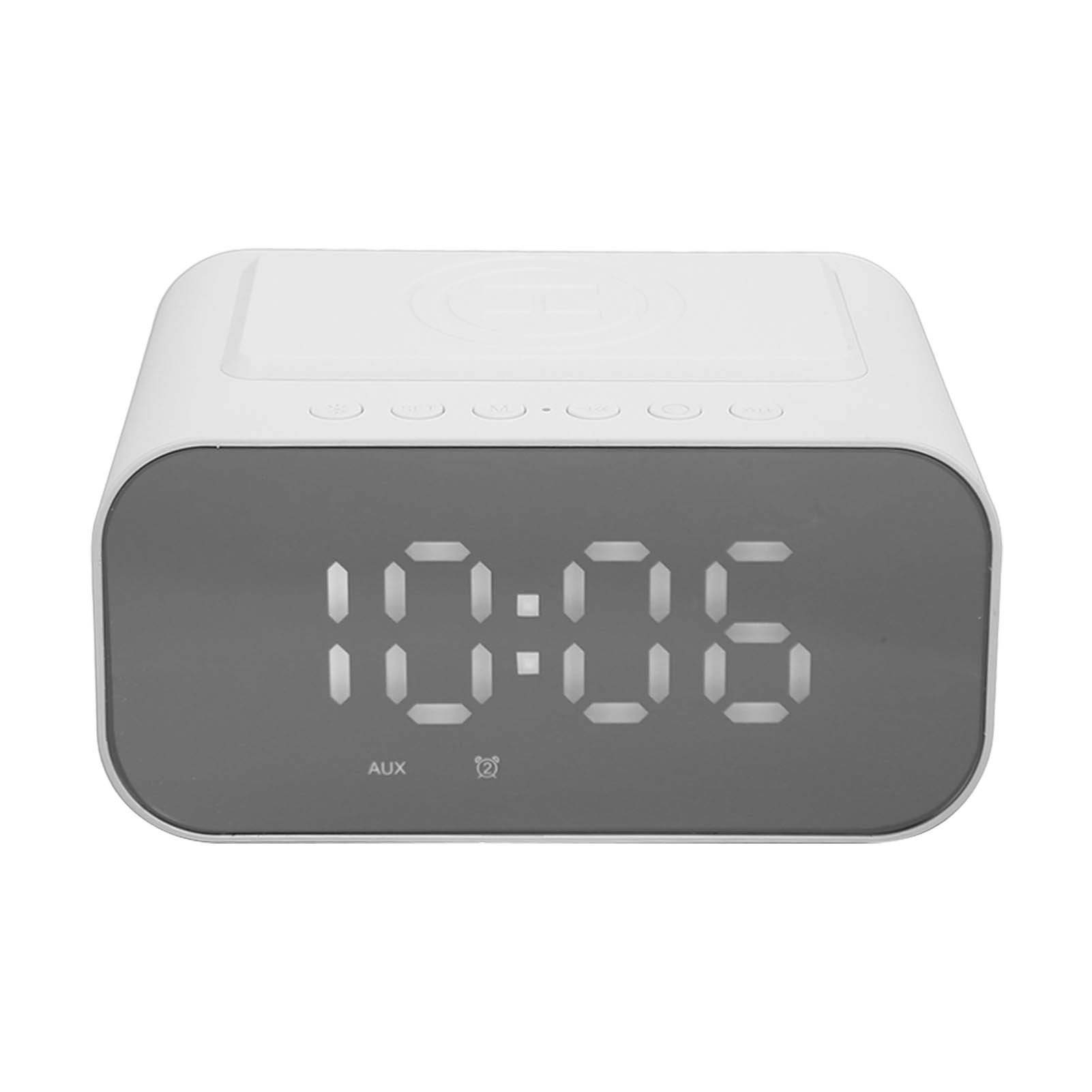 Multifunktionaler Bluetooth-lautsprecher Mit Kabelloser Ladefunktion, 15 W, Schnellladefunktion, Fm-radio, Sleep-timer, Dual-alarm, Weiß