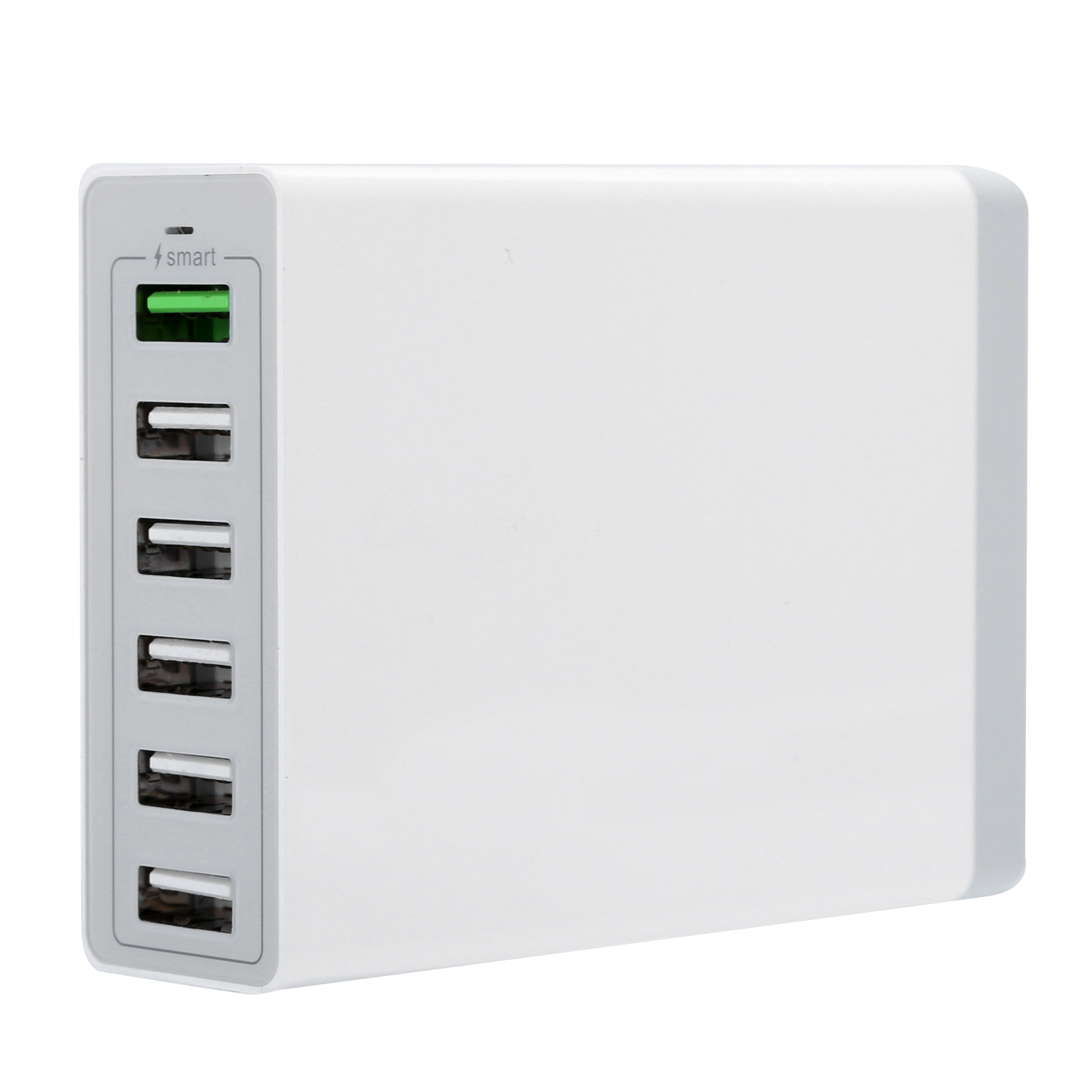 Multifunktionales 6-port-usb-reiseladegerät, Effizienter Schutz, Sicheres Laden, 100-240 V, Weiß.