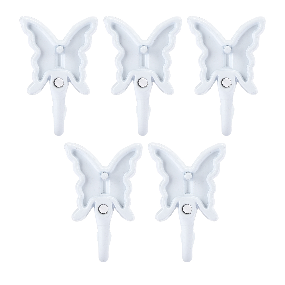Set Mit 5 Schlichten, Knotenförmigen Kleiderhaken Im Europäischen Retro-stil, Aus Weißer Zinklegierung, Für Kleiderschränke, 35 X 55 Mm