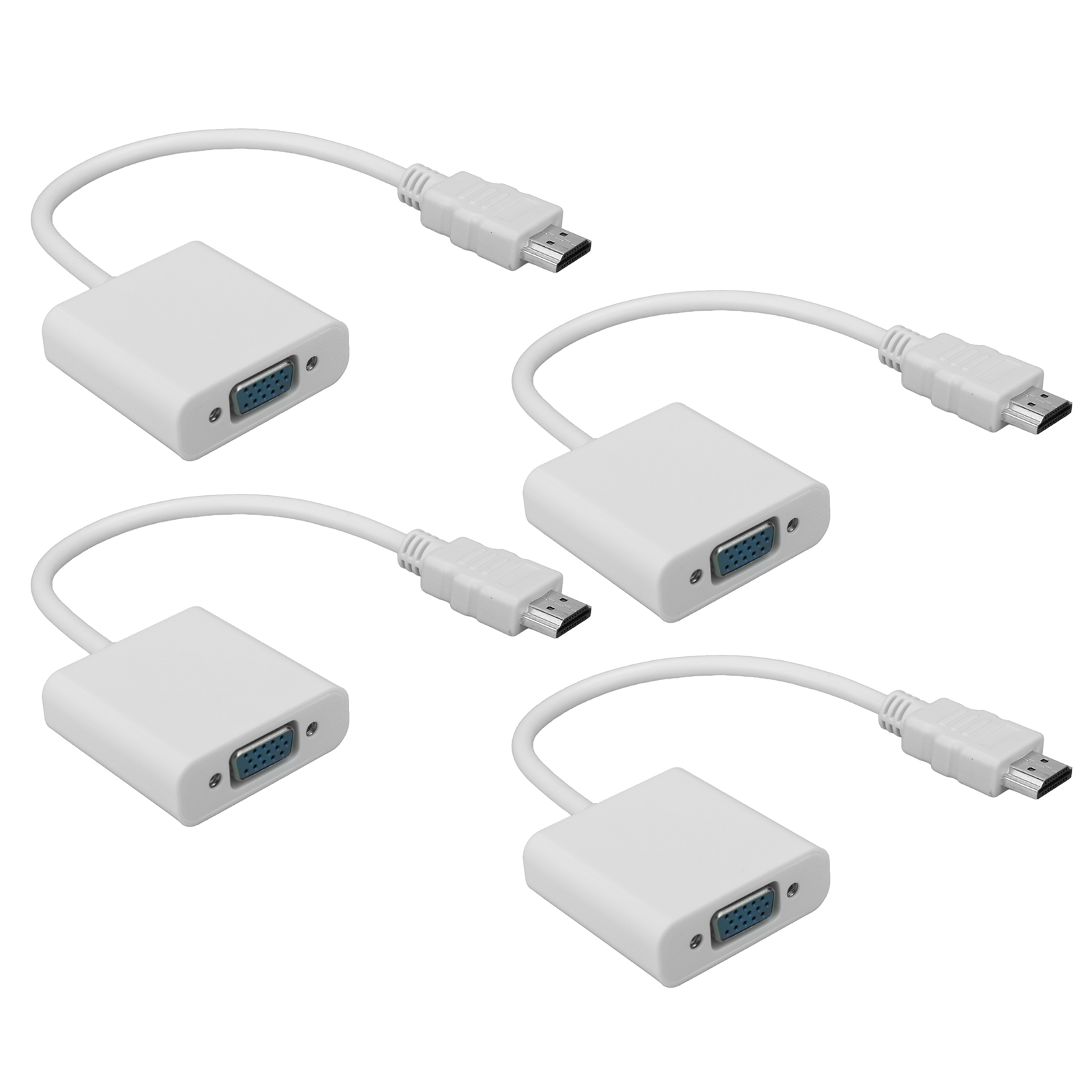 Hdmi-stecker Auf Vga-buchse Adapterkabel (4er-pack) Für Laptops, 1080p-hd-videokonvertierung
