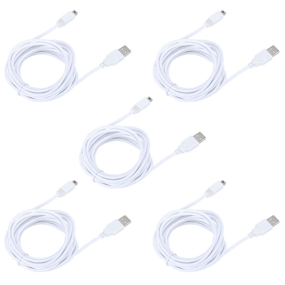 Packung Mit 5 X 3 M Usb-datenkabeln Für Die Wii U-spielkonsole (spielzubehör Enthalten).