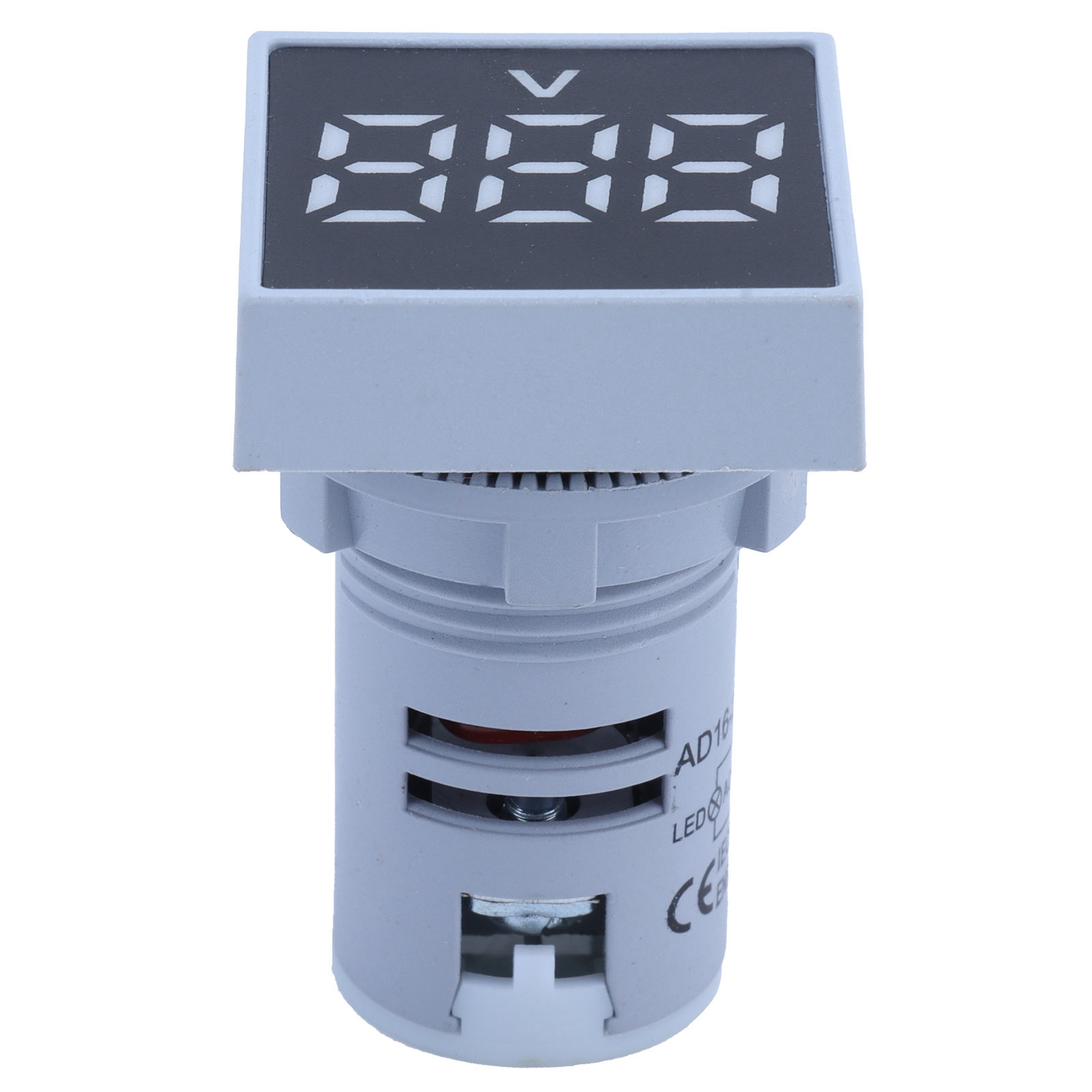 Digitale Spannungsanzeige Ad16-22fsv Mit Mattierter Frontplatte, 60–500 V Ac, Weiß