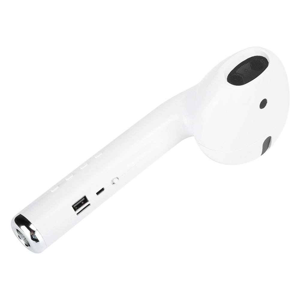 Innovativer Riesen-in-ear-kopfhörer, Kabelloser Bluetooth-lautsprecher, Stereomusik, Tf-kartenkompatibel, Weiß