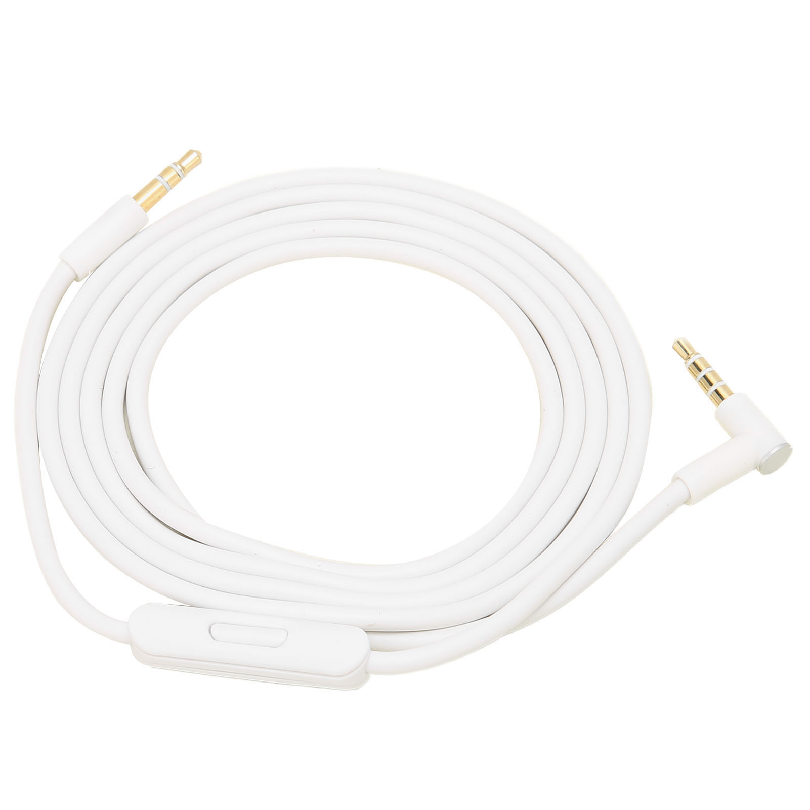 Ersatz-audiokabel Mit Integriertem Mikrofon Und Wiedergabesteuerung, Tragbares Kopfhörer-audiokabel, Weiß