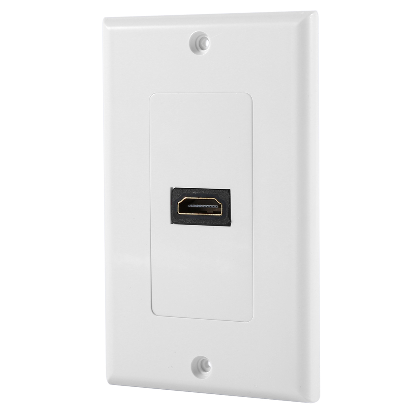 Vergoldete Wanddose Mit 1 Hdmi-anschluss, Ethernet Und Frontblende Für Heimkino-dvd-player, Weiß.