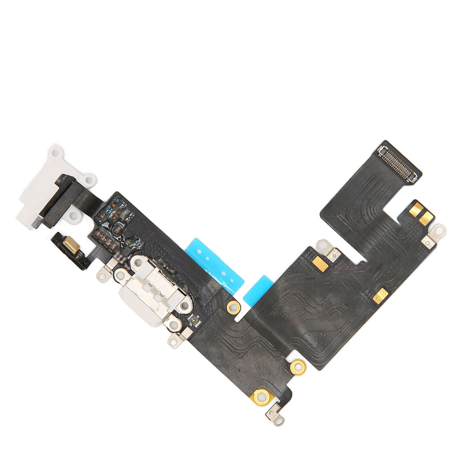 Flexibles Ladekabel Mit Kopfhörer- Und Mikrofonanschluss Für Iphone 6 Plus (weiß)