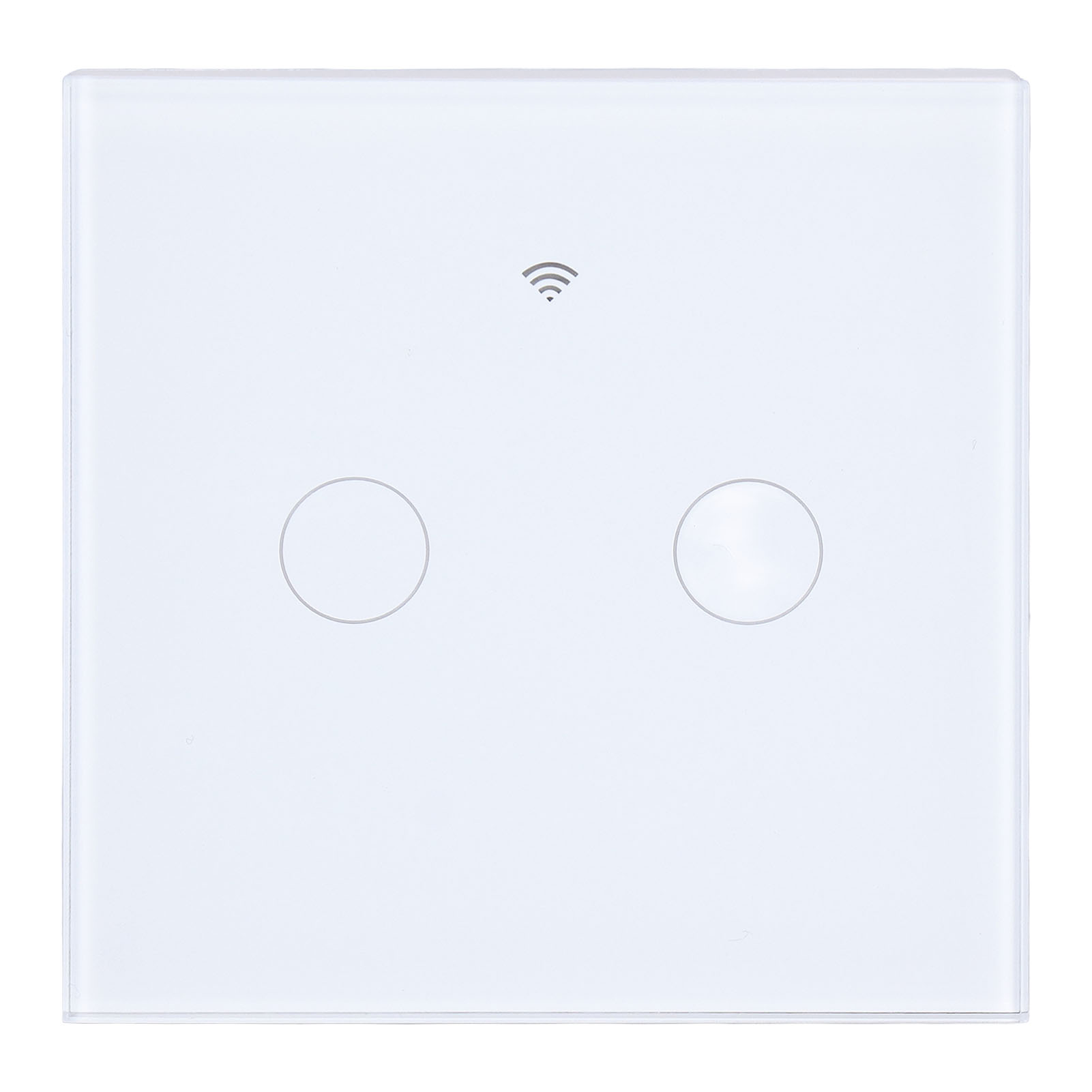 Tuya App-kompatibler Wlan-smart-wandschalter, 2-wege, 1-draht, Eu-standard 80–260 V Ac, Weiß