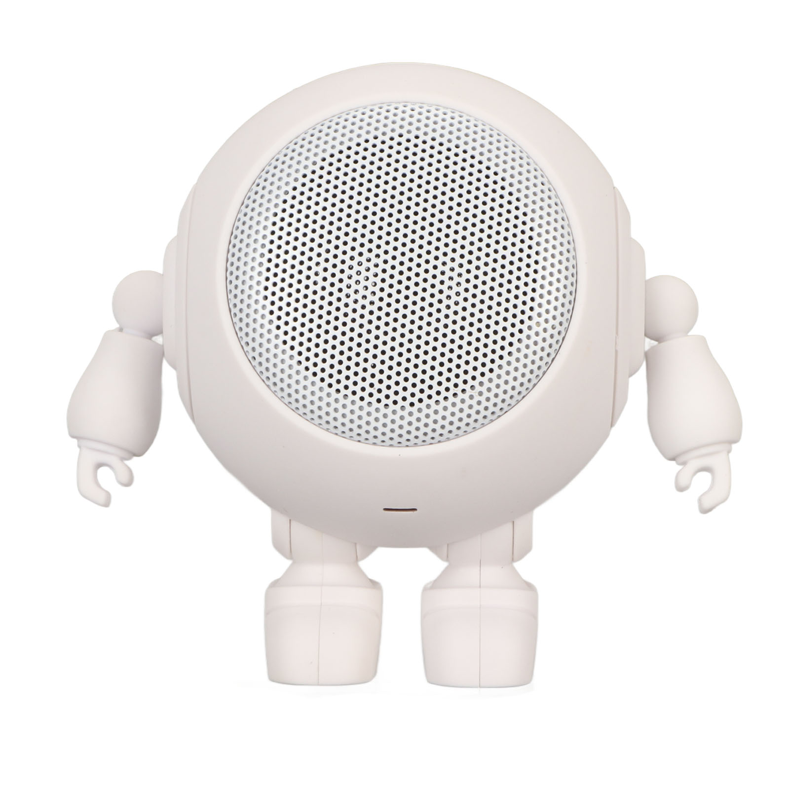 Tragbarer, Roboterförmiger Bluetooth-lautsprecher, Bluetooth 5.0, 1000 Mah, Eingebautes Mikrofon, Mini-funklautsprecher Für Zuhause, Partys Im Freien, Weiß.