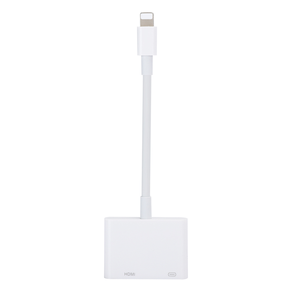 Adapterkabel Für Iphone An Fernseher (hdmi, Hohe Auflösung, Gleiches Bild, Weiß)