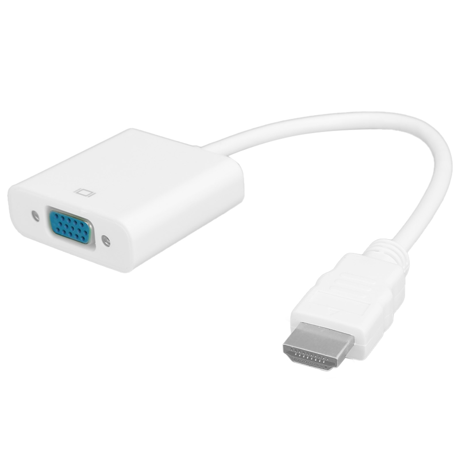 Hd-multimedia-interface-zu-vga-adapterkabel Für Laptop, Monitor Und Projektor (weiß)