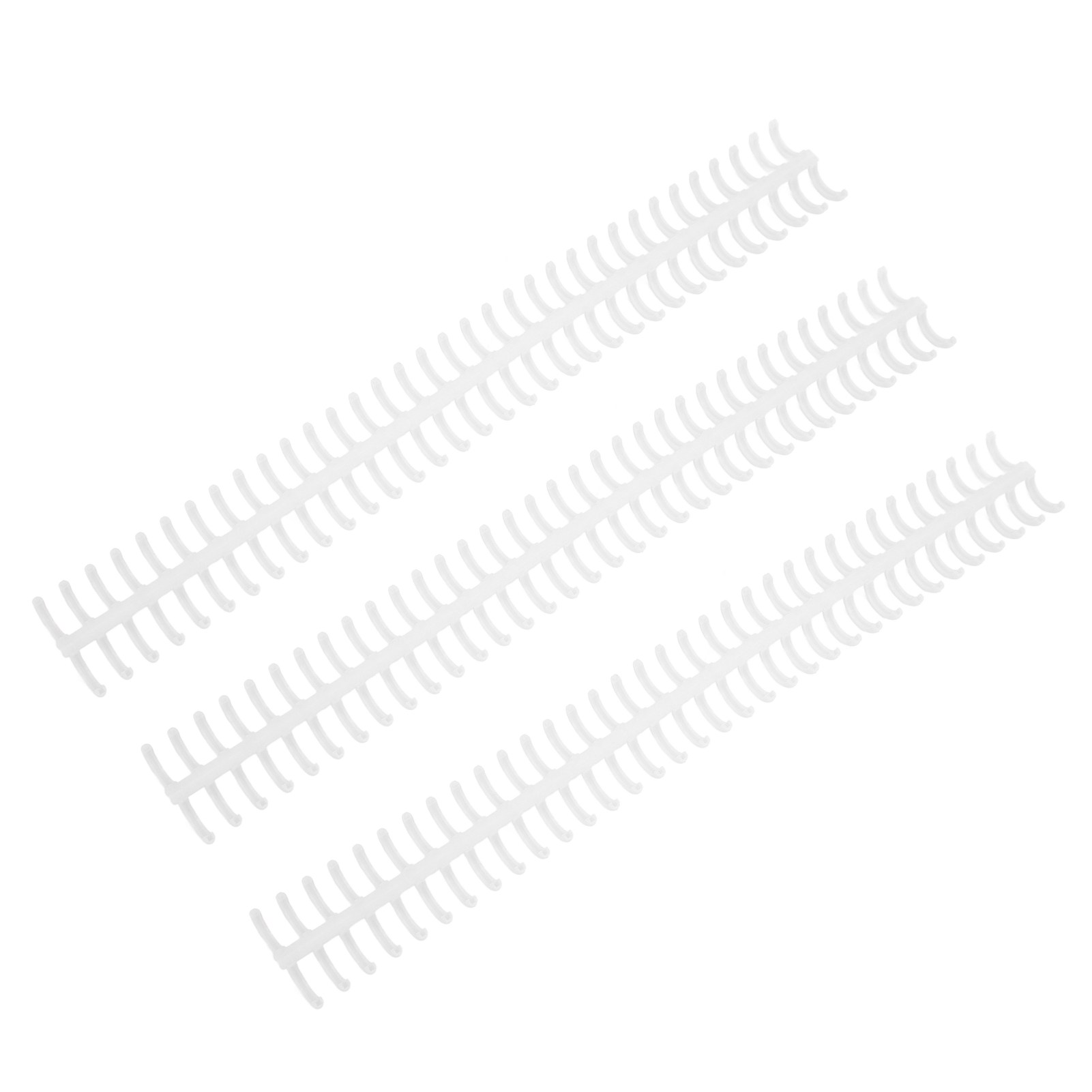 Packung Mit 10 Abnehmbaren Weißen Kunststoff-binderingen, 34 Löcher, 12 Mm Durchmesser.