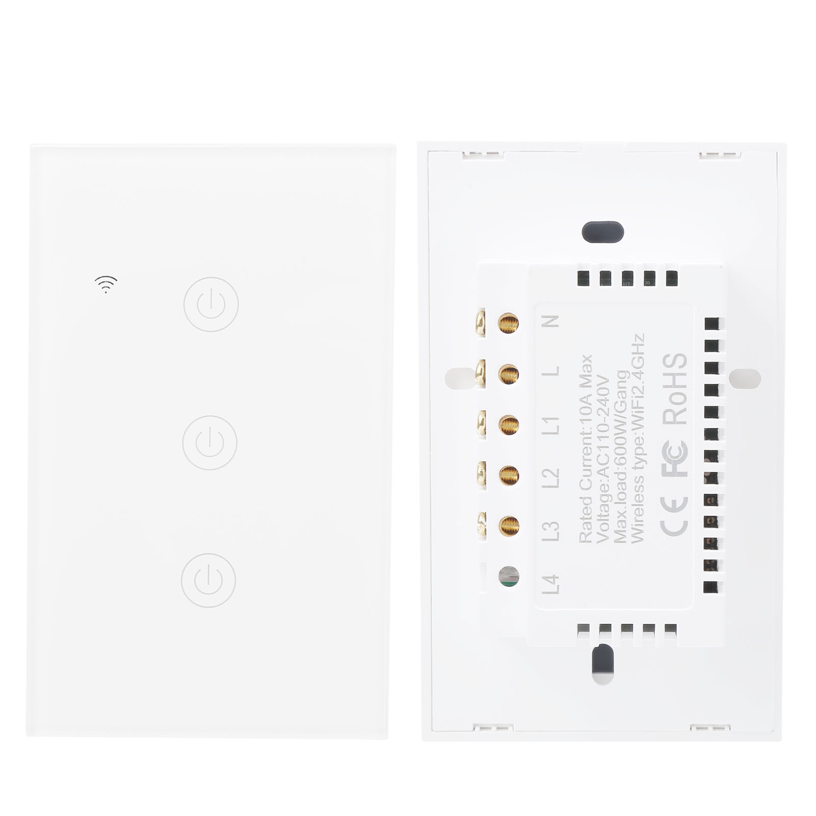 Gt-121-3 Wlan-smart-schalter, 3 Kanäle, Fernbedienung Für Beleuchtung, Ein/aus, 100–240 V Wechselstrom