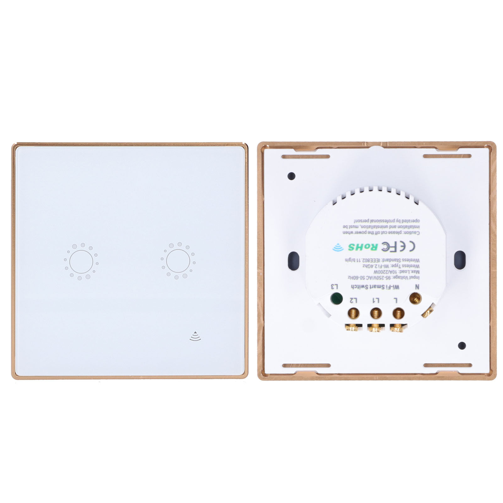 Intelligenter Wlan-touchschalter Mit Drahtloser Fernbedienung, Entspricht Britischen Normen, 2200 W, 95–240 V Wechselstrom