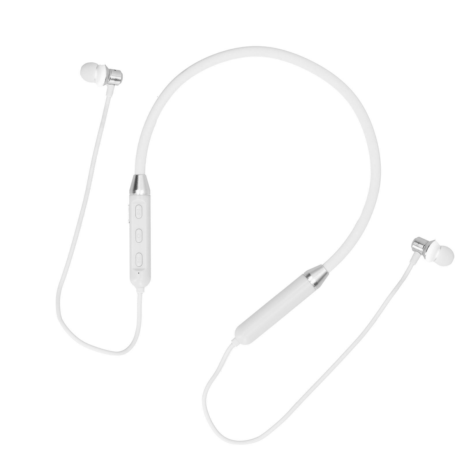 Bluetooth 5.1 Nackenbügel-kopfhörer, Kabellos, Mit Geräuschunterdrückung, Für Sport Und Mobiltelefone (weiß).