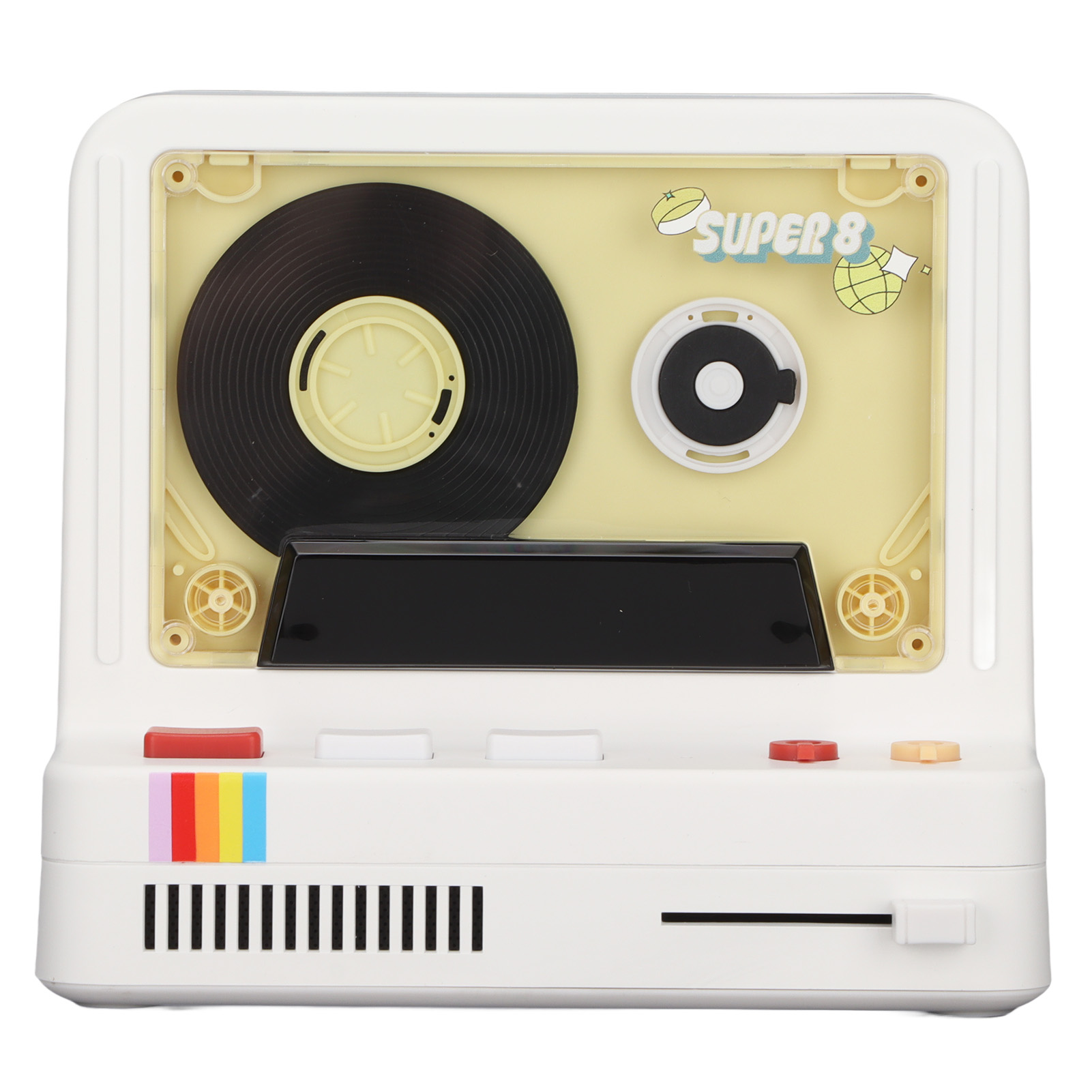 Retro-stereo-kassettenspieler Mit Bluetooth, Tragbarer Bluetooth-lautsprecher Mit Bluetooth-, Aux- Und Speicherkartenanschluss, Weiß