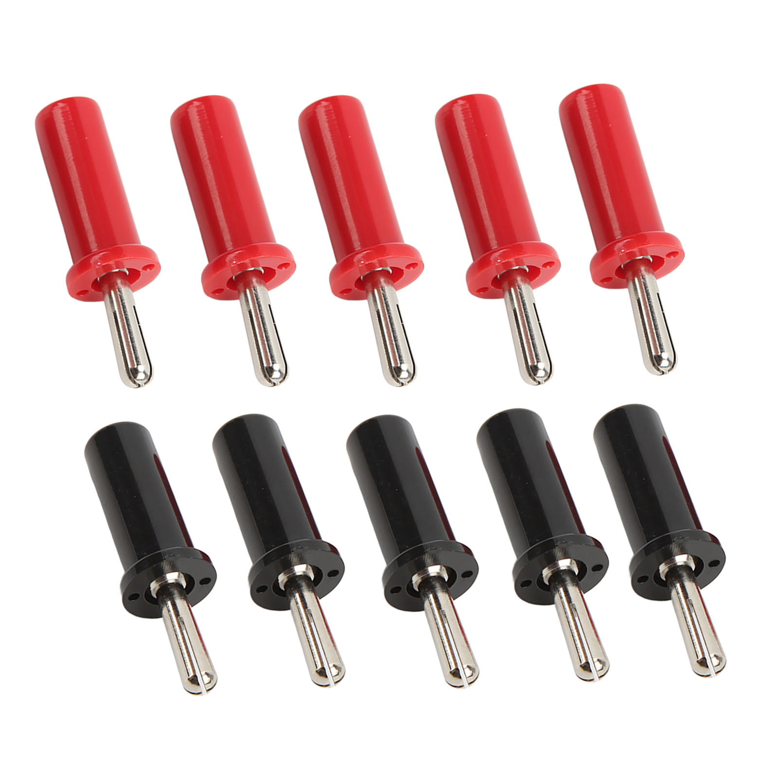 Packung Mit 10 Roten Und Schwarzen 4-mm-bananenstecker-adaptern Mit Kreuzschlitz, Vergoldet, Lötbar, Für Lautsprecherkabel