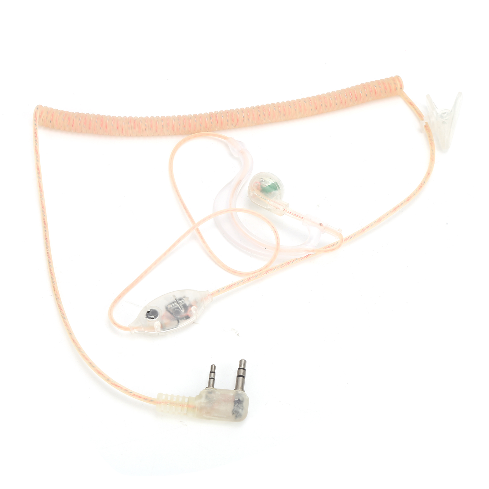 Baofeng Ptt Walkie-talkie-kopfhörer Mit Eingebautem Mikrofon Und Ohrstöpsel (beige)