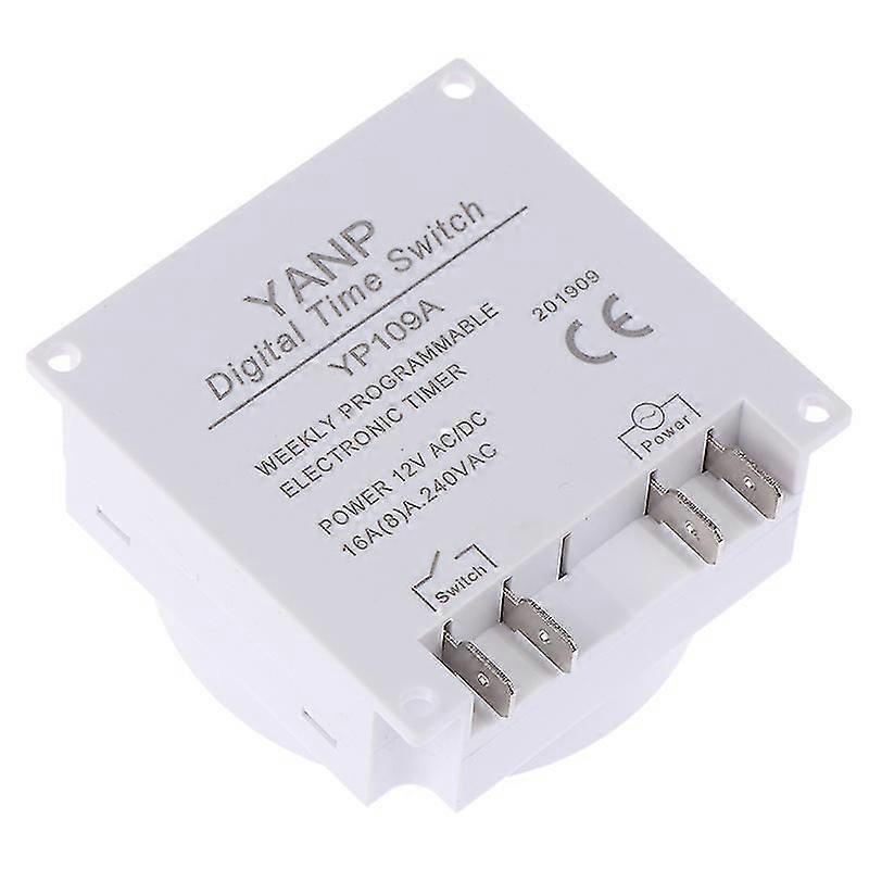 Programmierbarer Digitaler Timer 12v Dc/ac 16a Mit Lcd-bildschirm Und Überspannungsschutz (weißer Schalter)