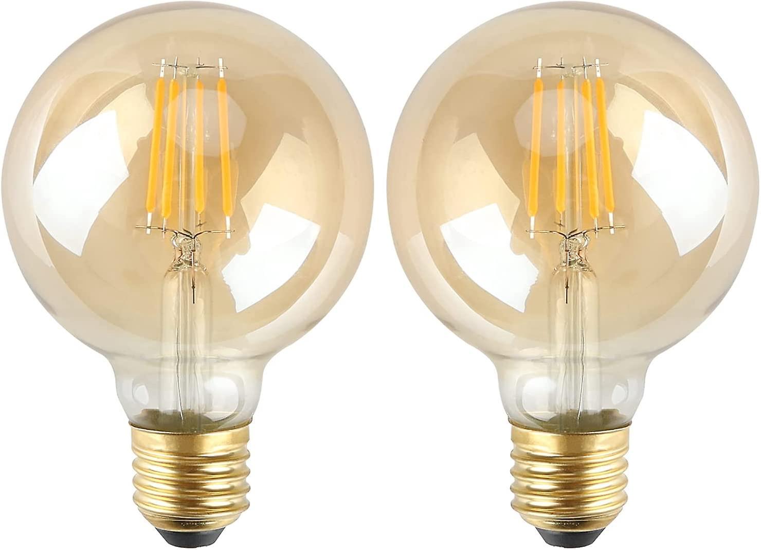 Set Mit 2 Vintage-gold-e27-edison-glühbirnen Mit 4 W (ersetzt 40-w-glühbirnen Ohne Dimmfunktion).