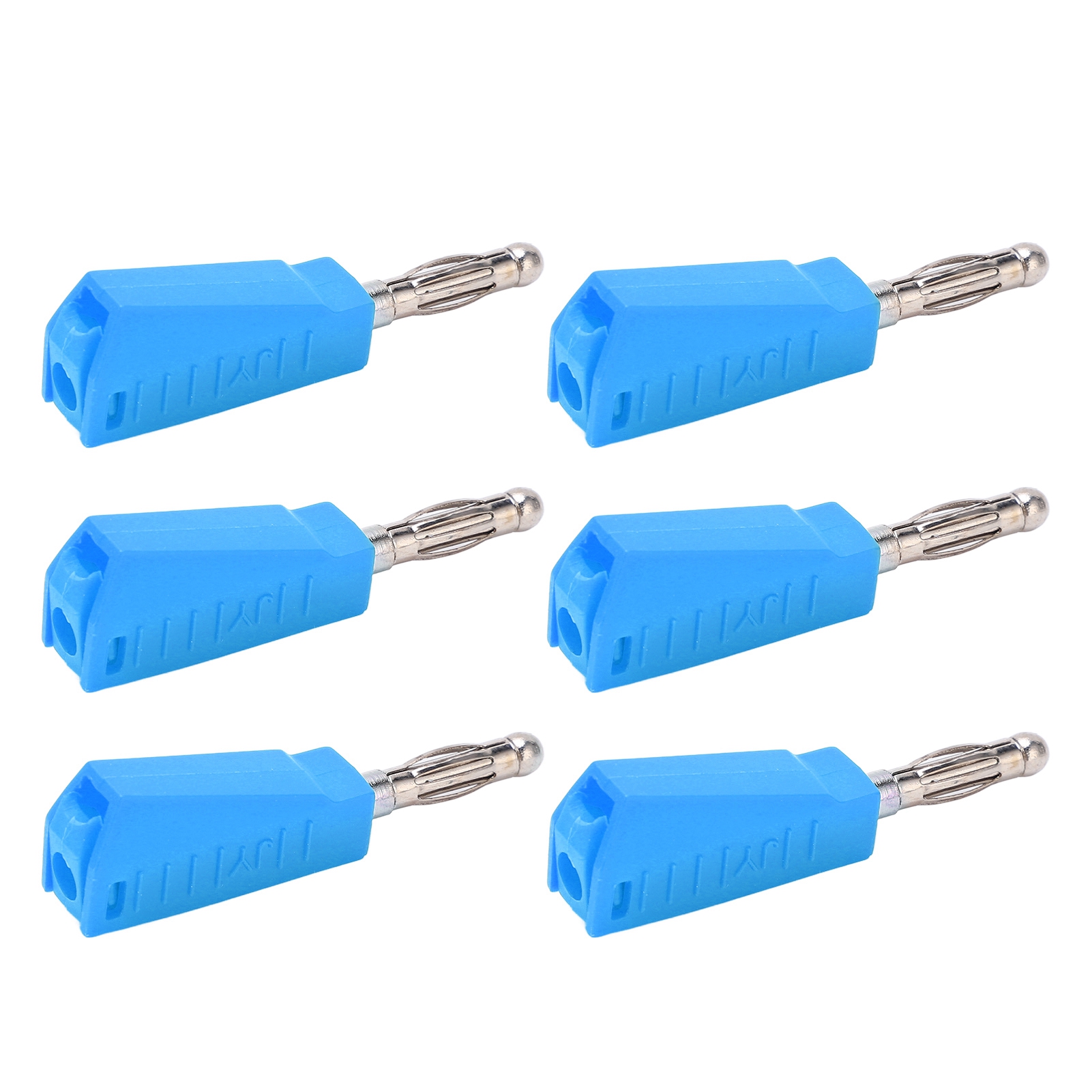 Packung Mit 20 Bananensteckern (4 Mm / 0,16 Zoll), Geringe Signalverluste, Stabiler Stromfluss, Kompakter Und Praktischer Elektrischer Anschluss, Blau
