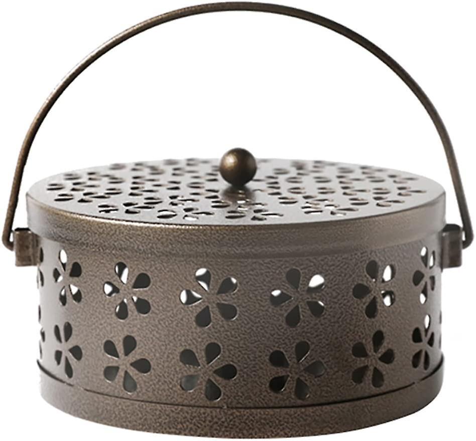 Spiralförmiger Mückenschutzhalter, Tragbarer Räuchergefäß Im Retro-stil Für Zuhause Und Camping (bronze)