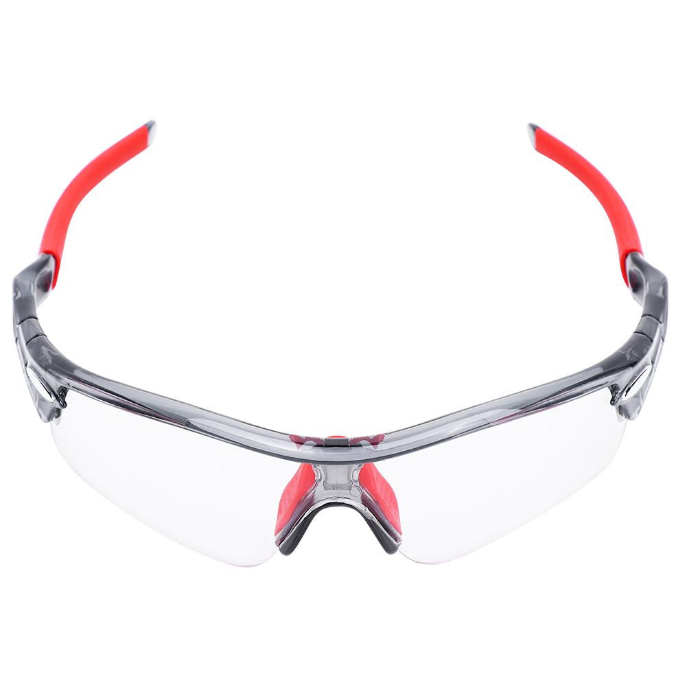 Radbrille, Sonnenbrille Zum Radfahren, Staub- Und Uv-schutz, Grau Und Rot