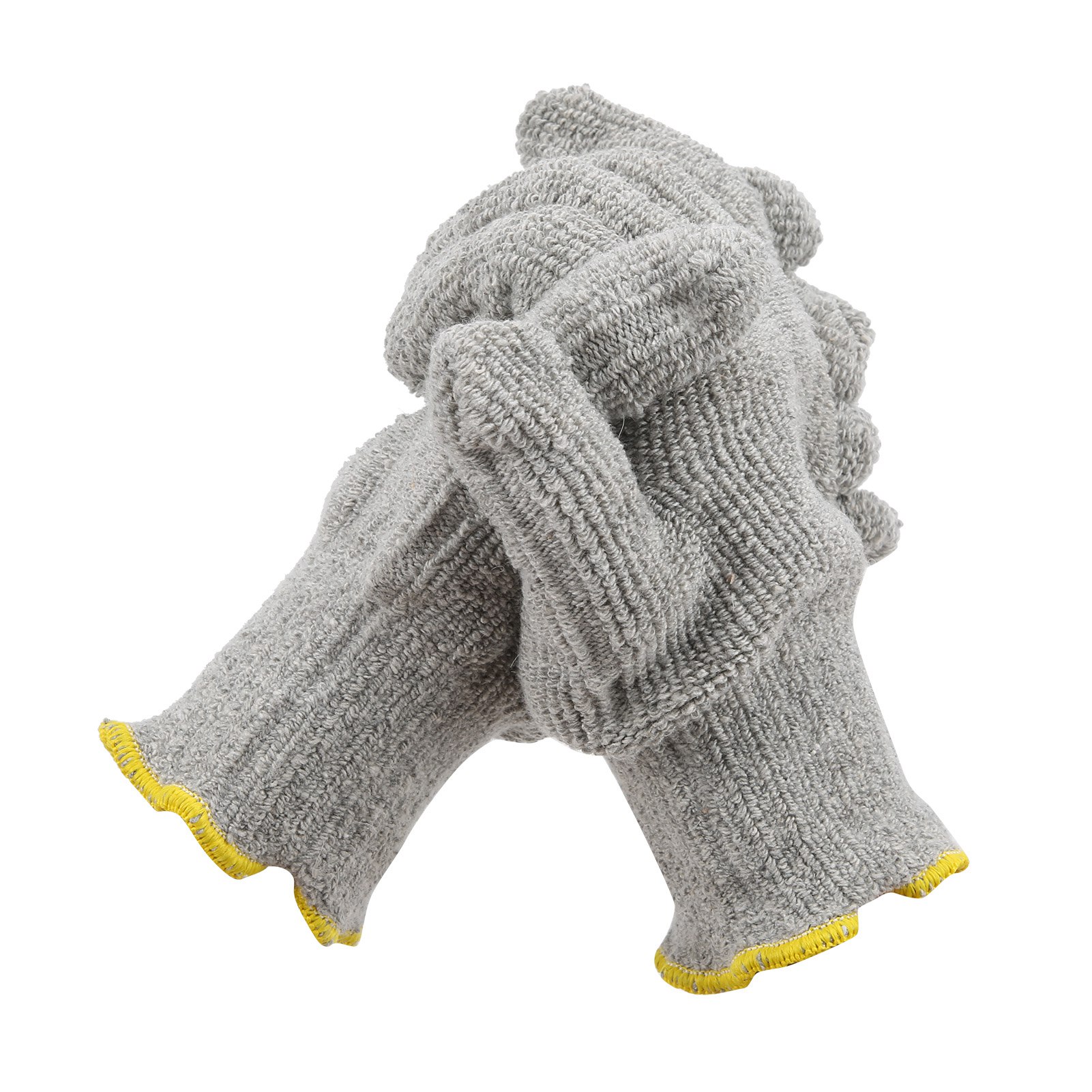 Paar Isolierende Baumwoll-thermohandschuhe, Hitzebeständig Bis 250°c, Zum Schutz Der Hände Bei Der Arbeit (grau).