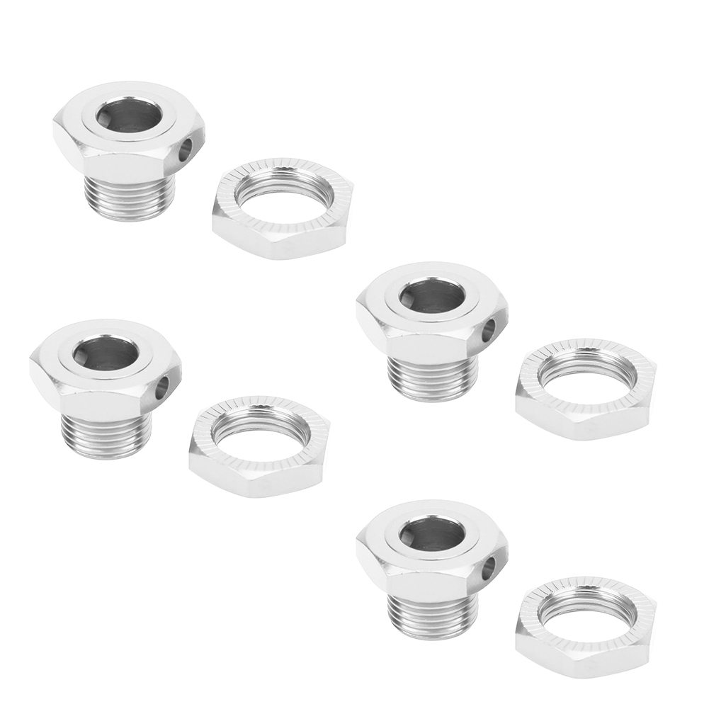 Satz Mit 4 17-mm-sechskant-radeinsätzen Aus Aluminiumlegierung Für Hsp-rc-modellautos Im Maßstab 1:8 (silber)