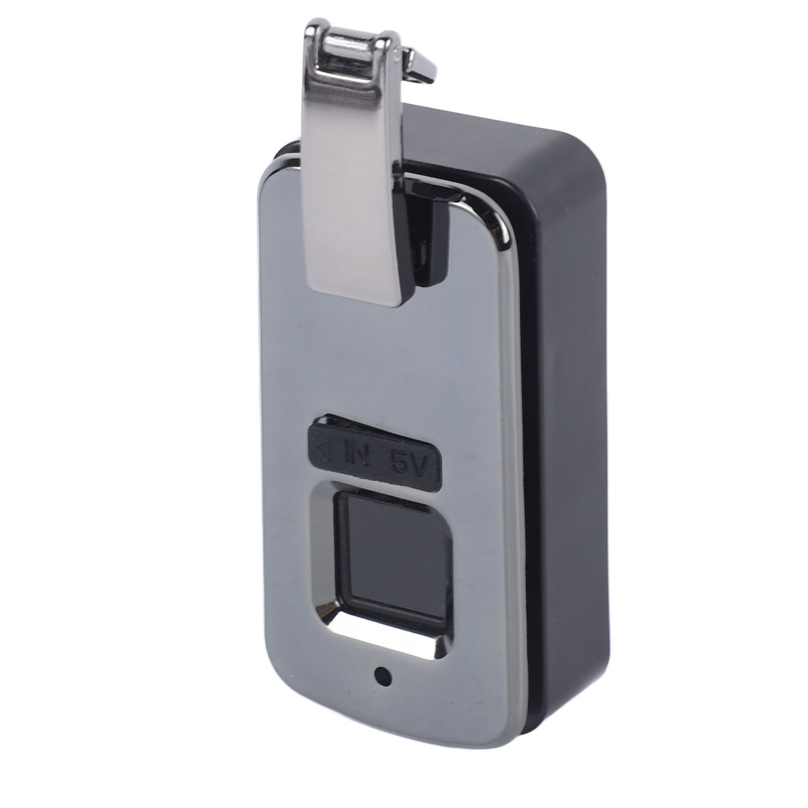 Fingerabdruck-vorhängeschloss, Kleines, Intelligentes Elektrisches Vorhängeschloss Mit Integriertem Schloss Für Taschen, Koffer Und Reisen, Aluminiumlegierung, 3,7 V, Grau