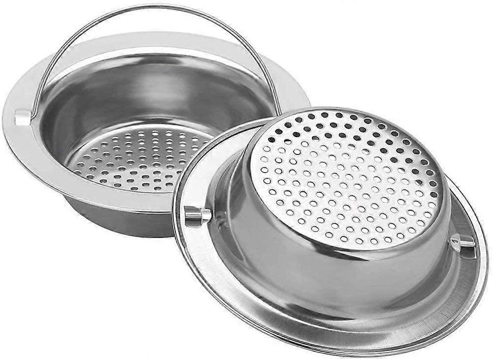 Set Mit 2 Küchenspülensieben, 11 Cm (4,3 Zoll), Edelstahl-verstopfungsschutzfilter