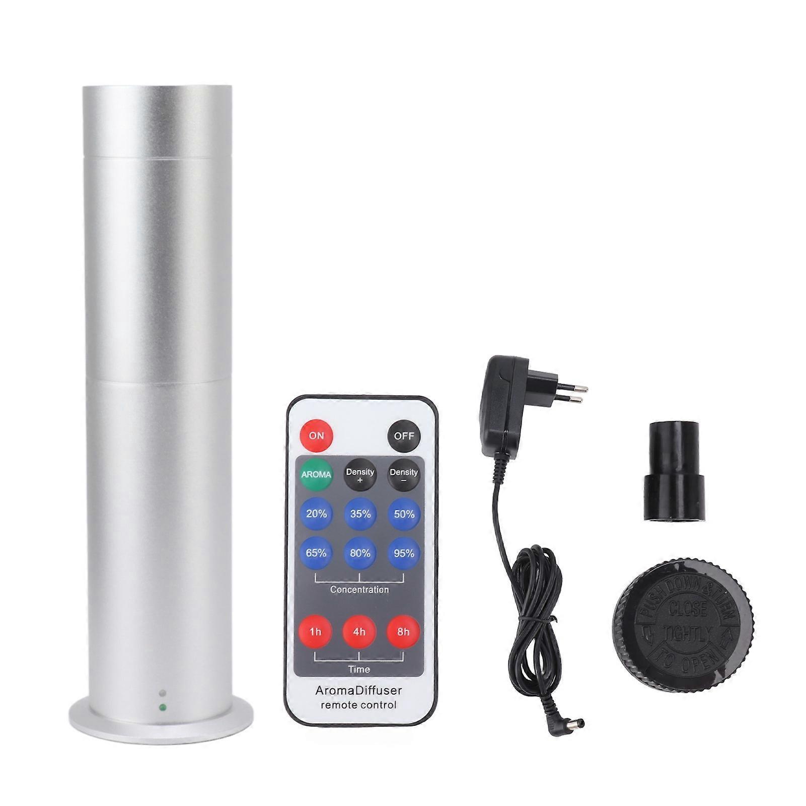 Intelligenter Aromatherapie-diffusor, 120 Ml, 100–240 V, Mit Fernbedienung, Zylindrisch, Für Zuhause Und Hotel, Silberfarben, Europäischer Stecker