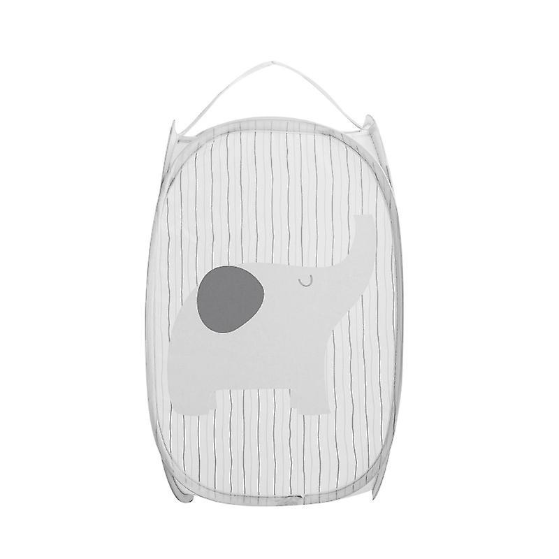 Zusammenklappbarer Wäschekorb, Tragbarer Wäschekorb Aus Netzgewebe Für Kleidung Und Spielzeug (grauer Elefant), 1 Stück