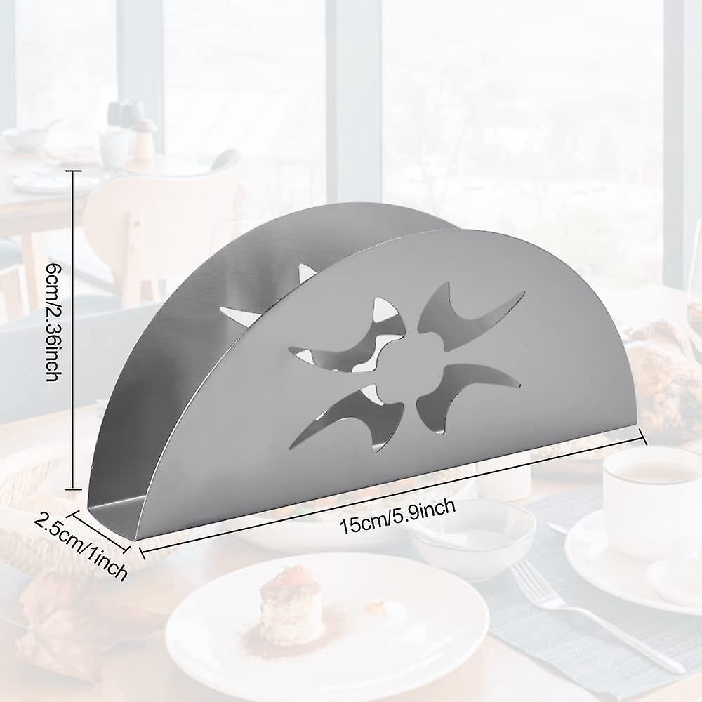 Set Aus 2 Serviettenhaltern Aus Edelstahl, Hohle Serviettenhalter, Taschentuchhalter Für Zuhause, Restaurant Usw.