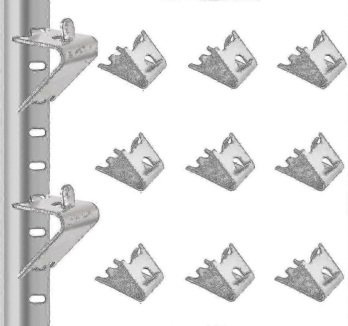 Packung Mit 12 Gefrierregalhalterungen Aus Edelstahl Für Gewerbliche Kühlschränke. 1,5 Mm Dicke Gefrierregalhalterungen, Silberfarben.