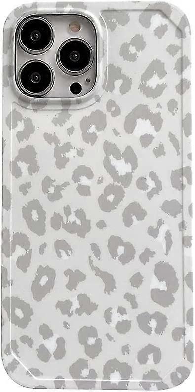 Coole, Graue Softcase-hülle Mit Leopardenmuster Für Apple Iphone 13 Pro Max (6,7 Zoll), Trendiger Stil
