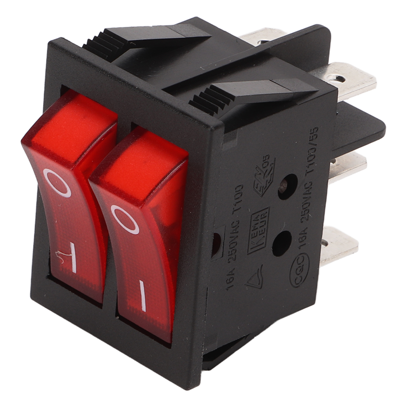 16a 125/250v Wechselstrom-doppelschalter Mit Roter Led-anzeige, Ein-/ausschalter Für Fahrzeuge Und Haushaltsgeräte