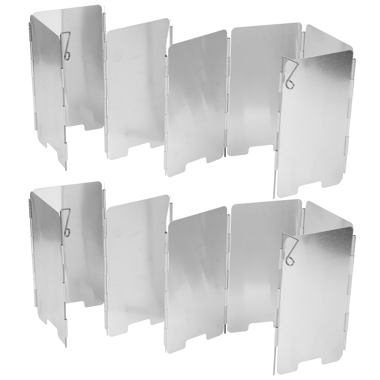 Set Aus 2 Windschutzplatten Aus Aluminiumlegierung Für Outdoor-camping, 9 Schlitze.