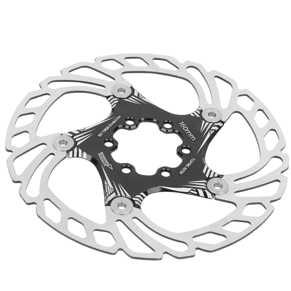 Hochwertige Metall-scheibenbremsscheibe Für Mountainbikes, 160 Mm, Fünf Lochkreis, Schwarz.