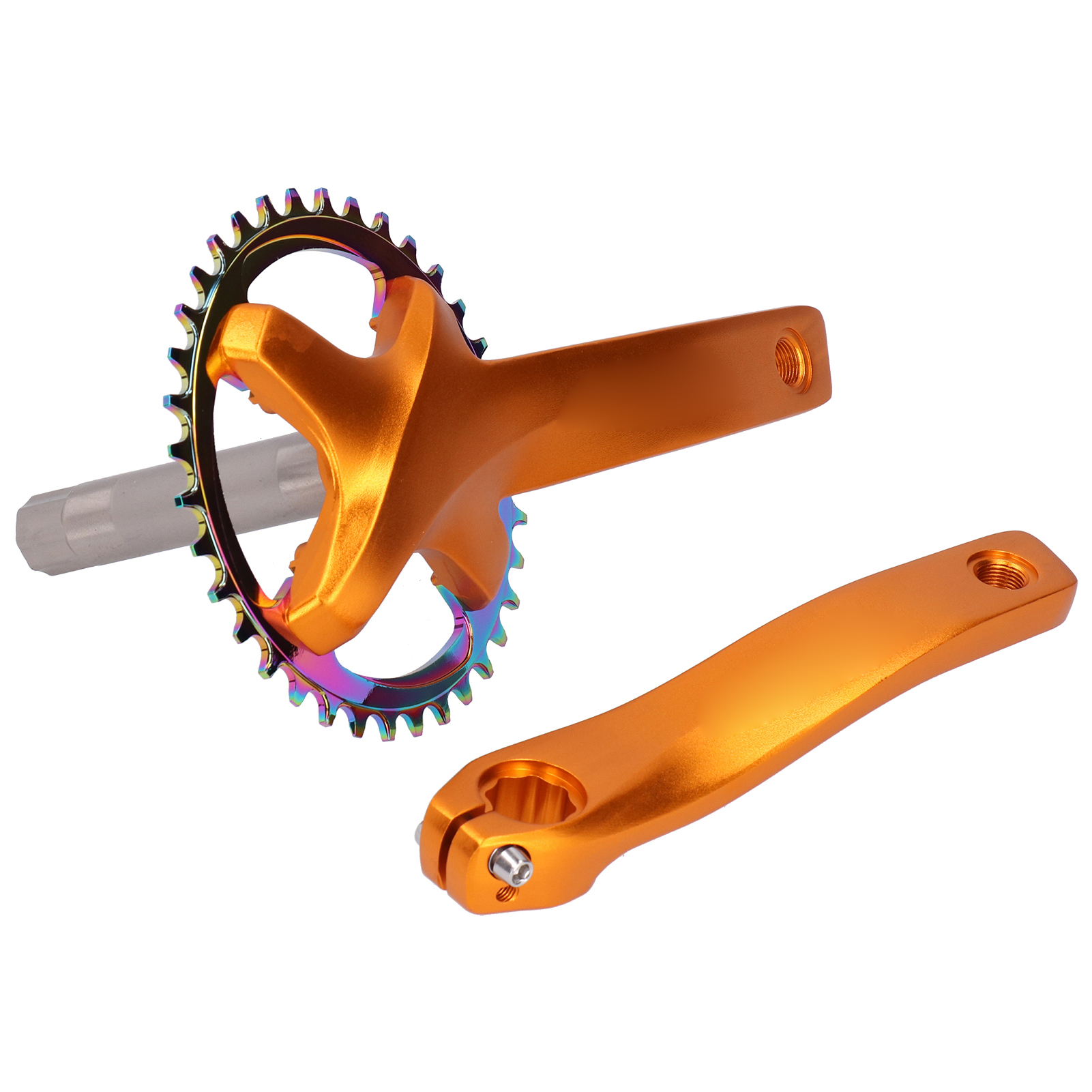Zk-22 Kurbelgarnitur Aus Aluminiumlegierung Für Fahrräder, Singlespeed, 36 Zähne, Bikegold Zubehör